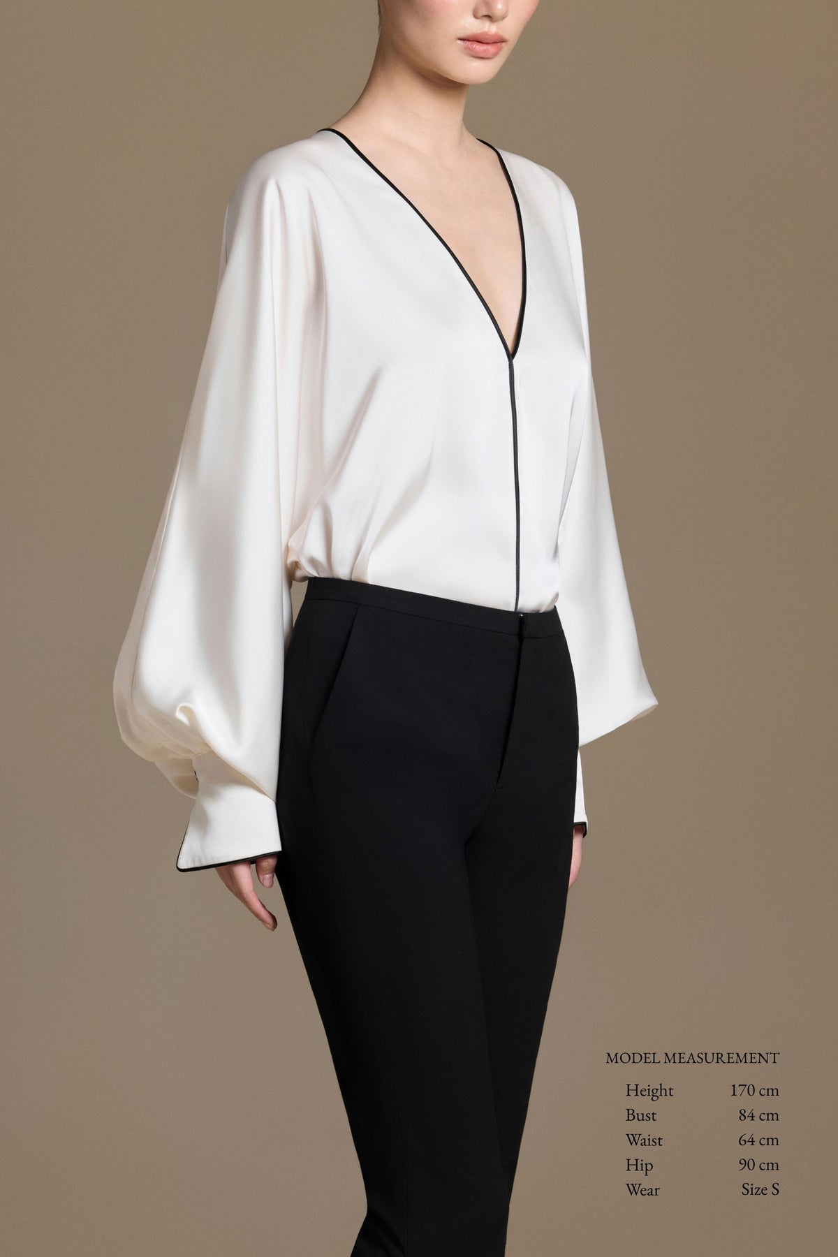 Leisure Black-trimmed Silk Blouse | 07-leisure-black-trimmed-silk-blouse