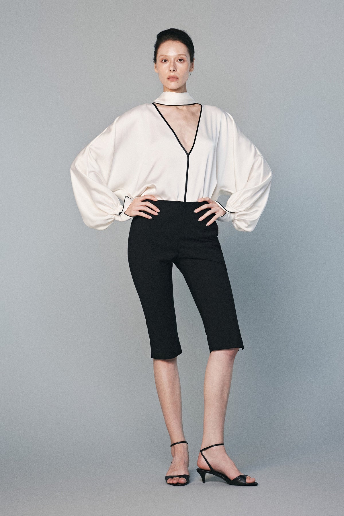 Leisure Black-trimmed Silk Blouse | 03-leisure-black-trimmed-silk-blouse