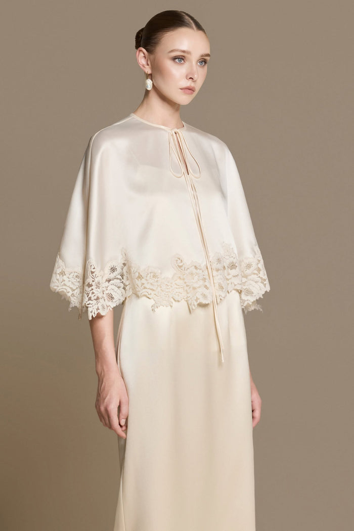 Velour Silk Cape