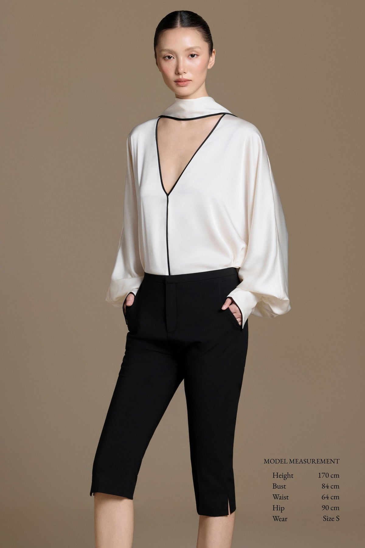 Leisure Black-trimmed Silk Blouse | 06-leisure-black-trimmed-silk-blouse