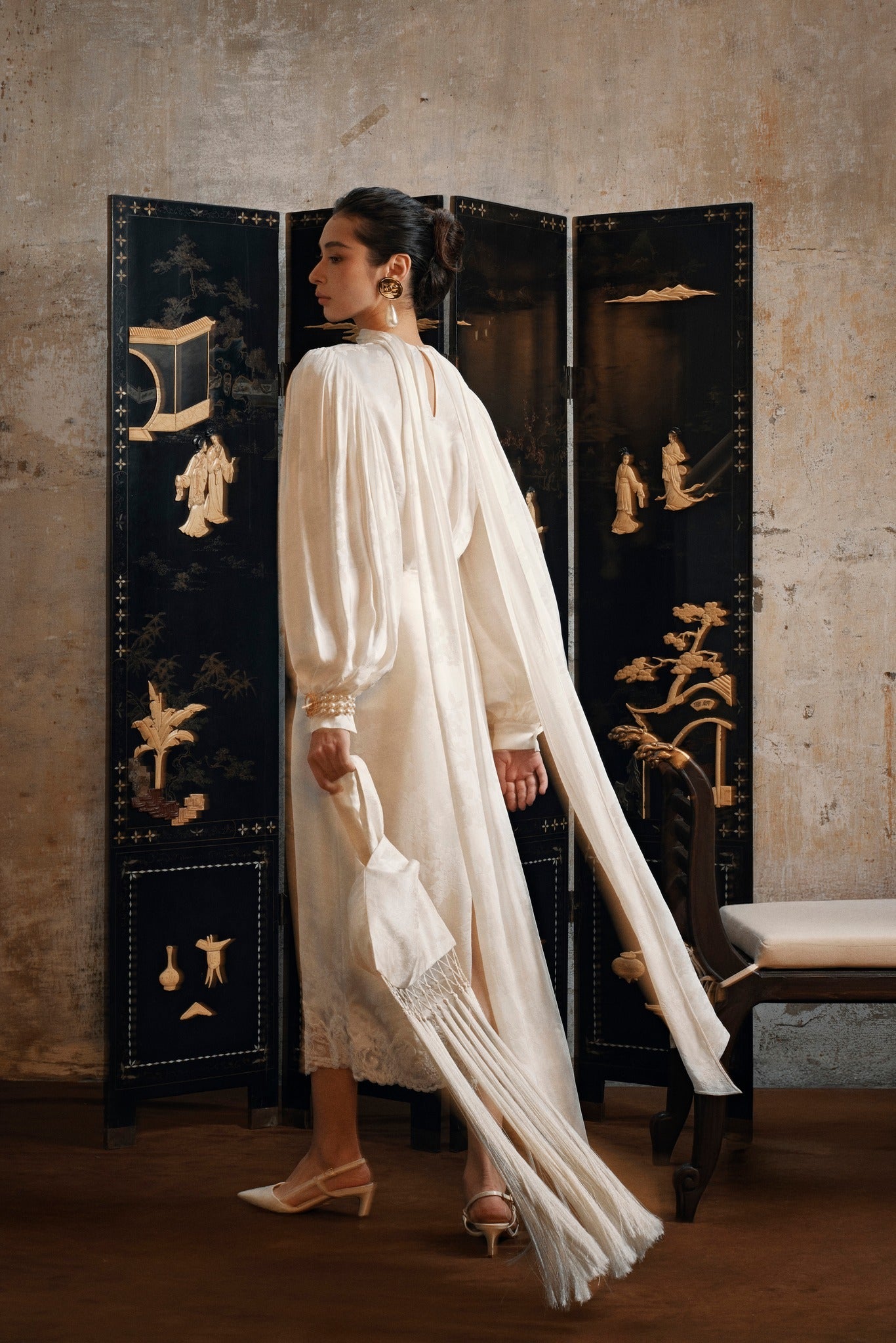 Contour Silk Skirt