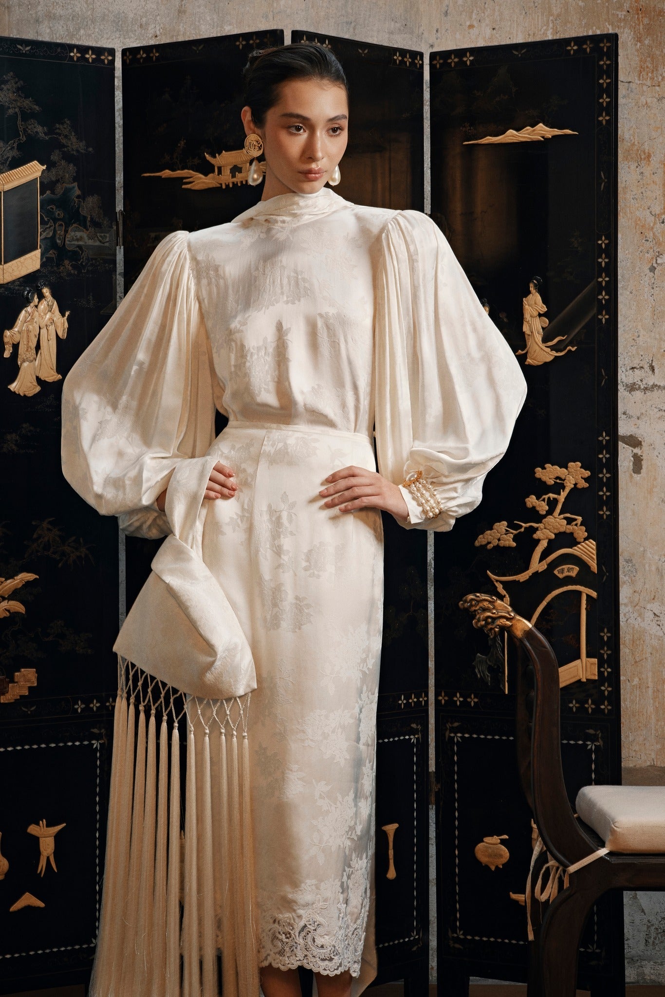 Contour Silk Skirt